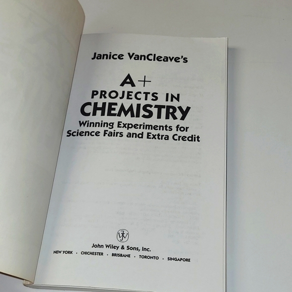 Chemistry Project /Science Fair Book: "A+ Projects in Chemistry" by VanCleave - Picture 4 of 10